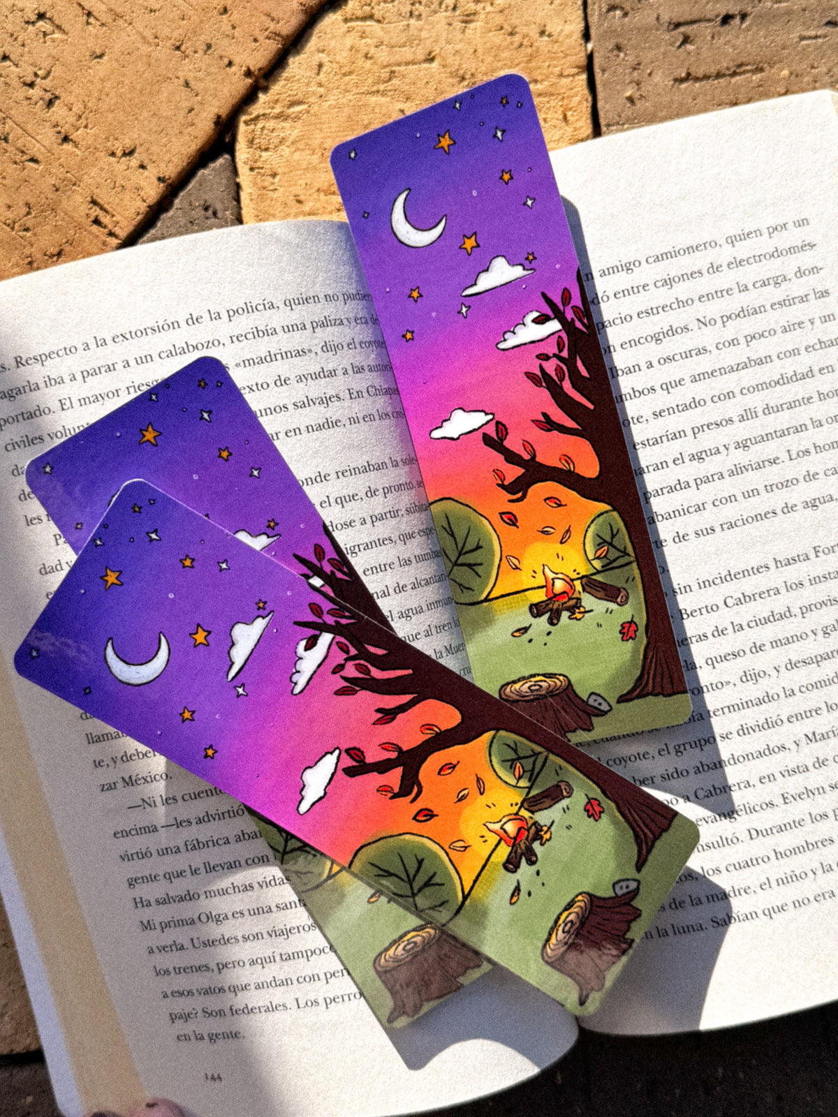 Fall Campfire Bookmark
