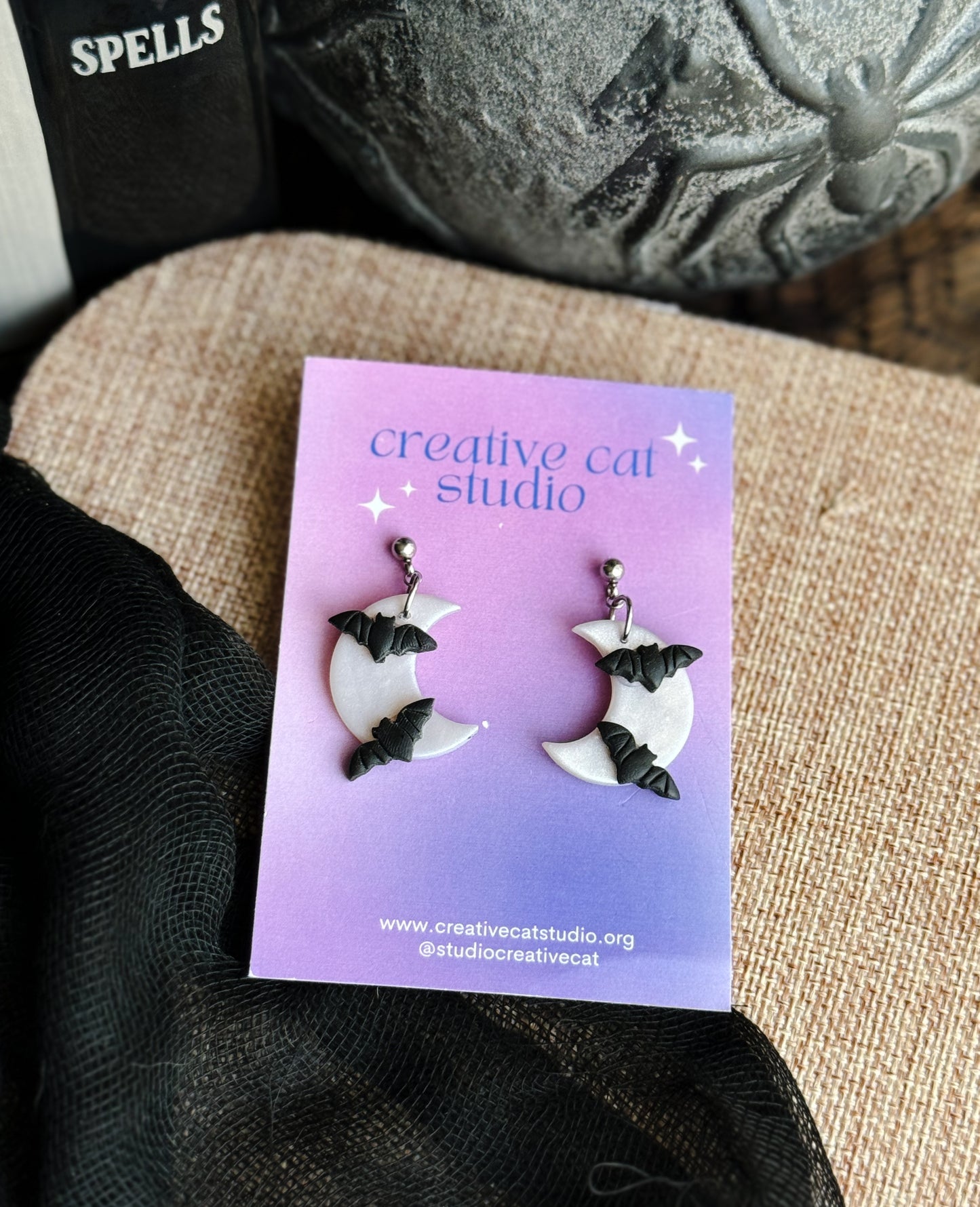 Moon Bat Dangles
