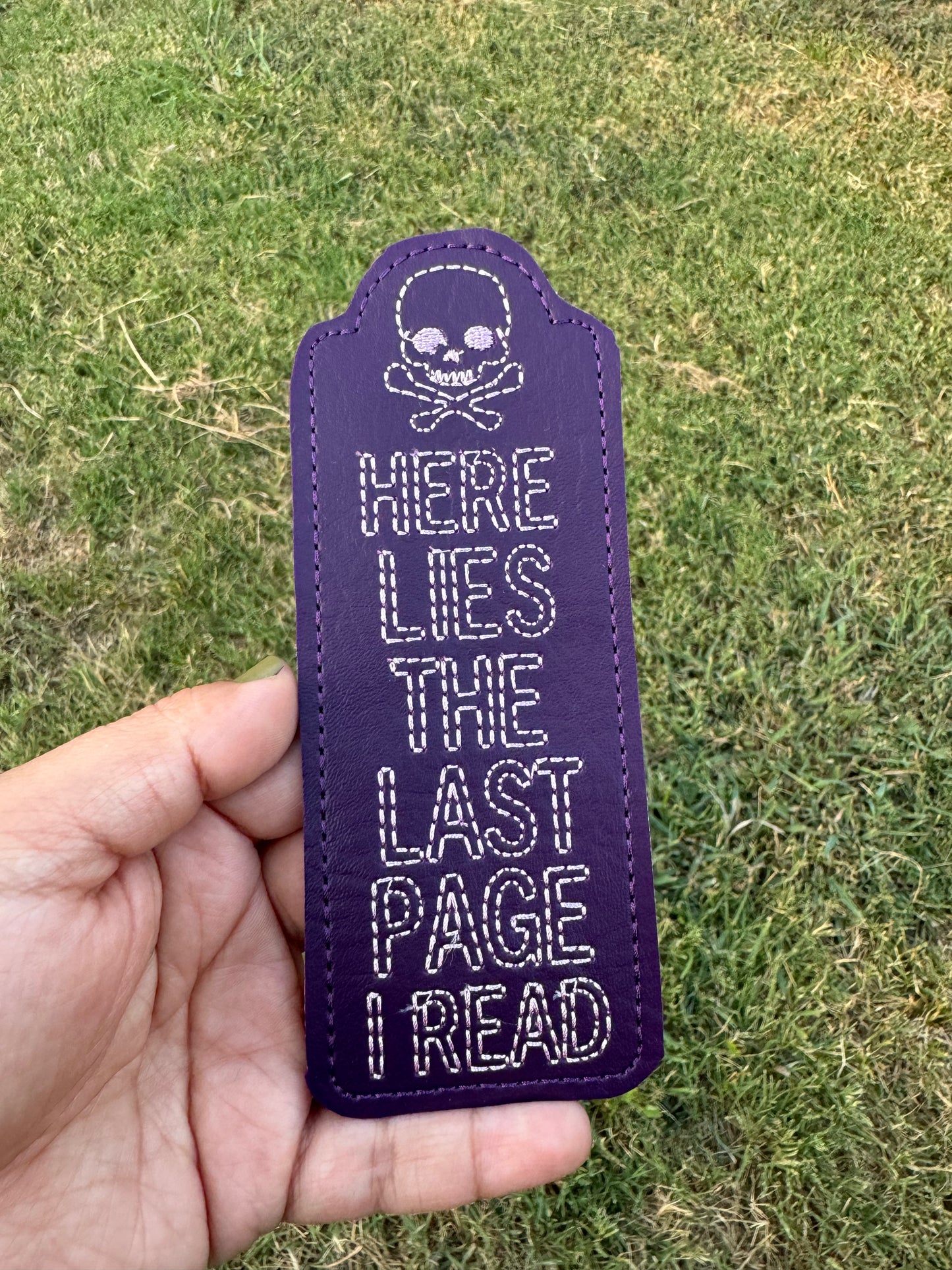 Tombstone vinyl bookmark
