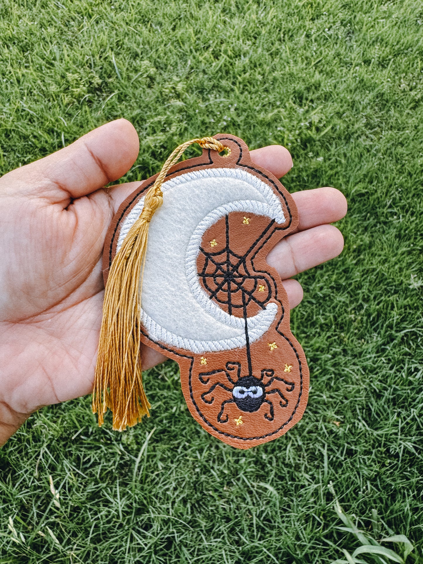 Moon Vinyl bookmark- Brown