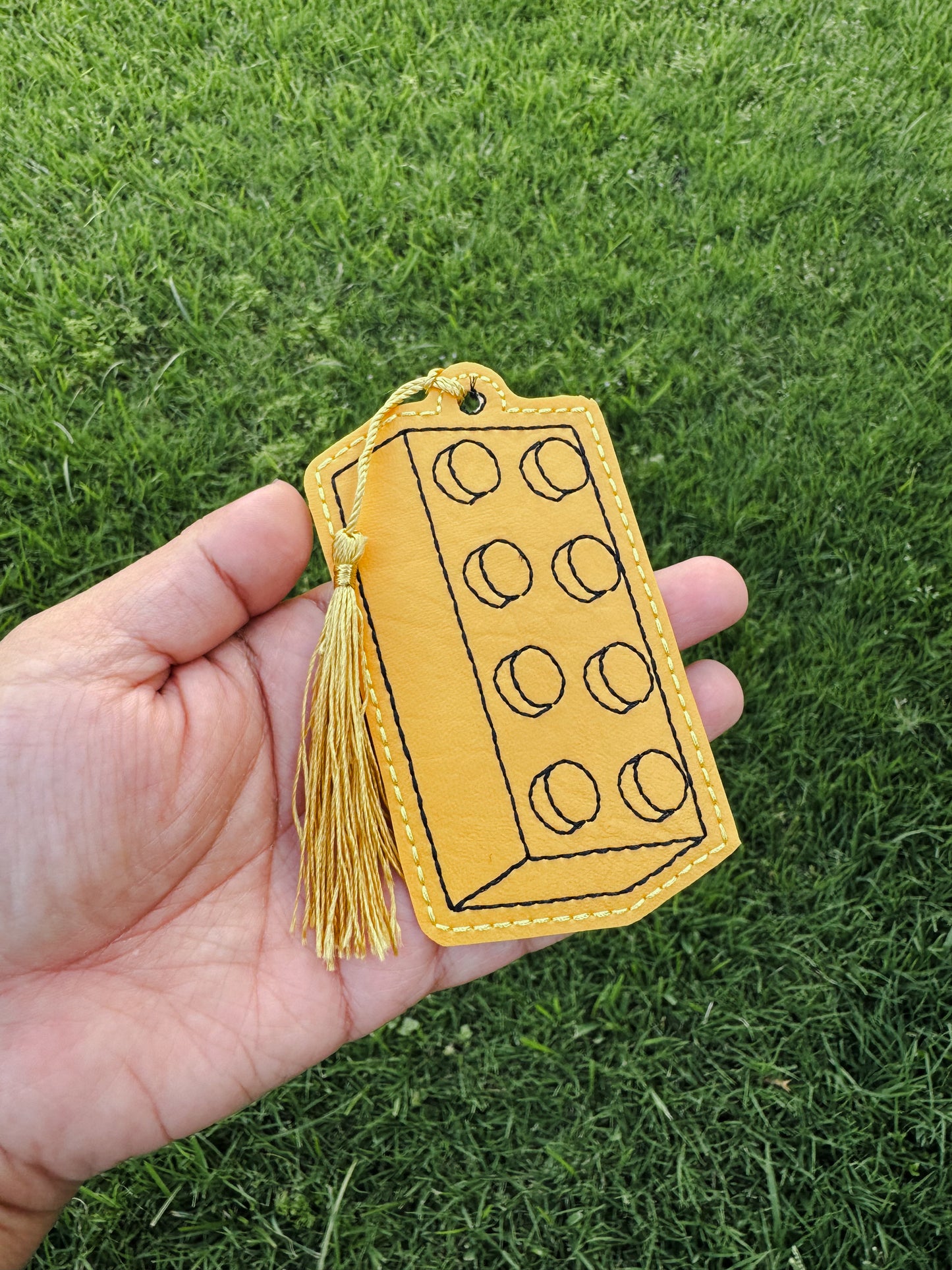 Building Block Vinyl Bookmark