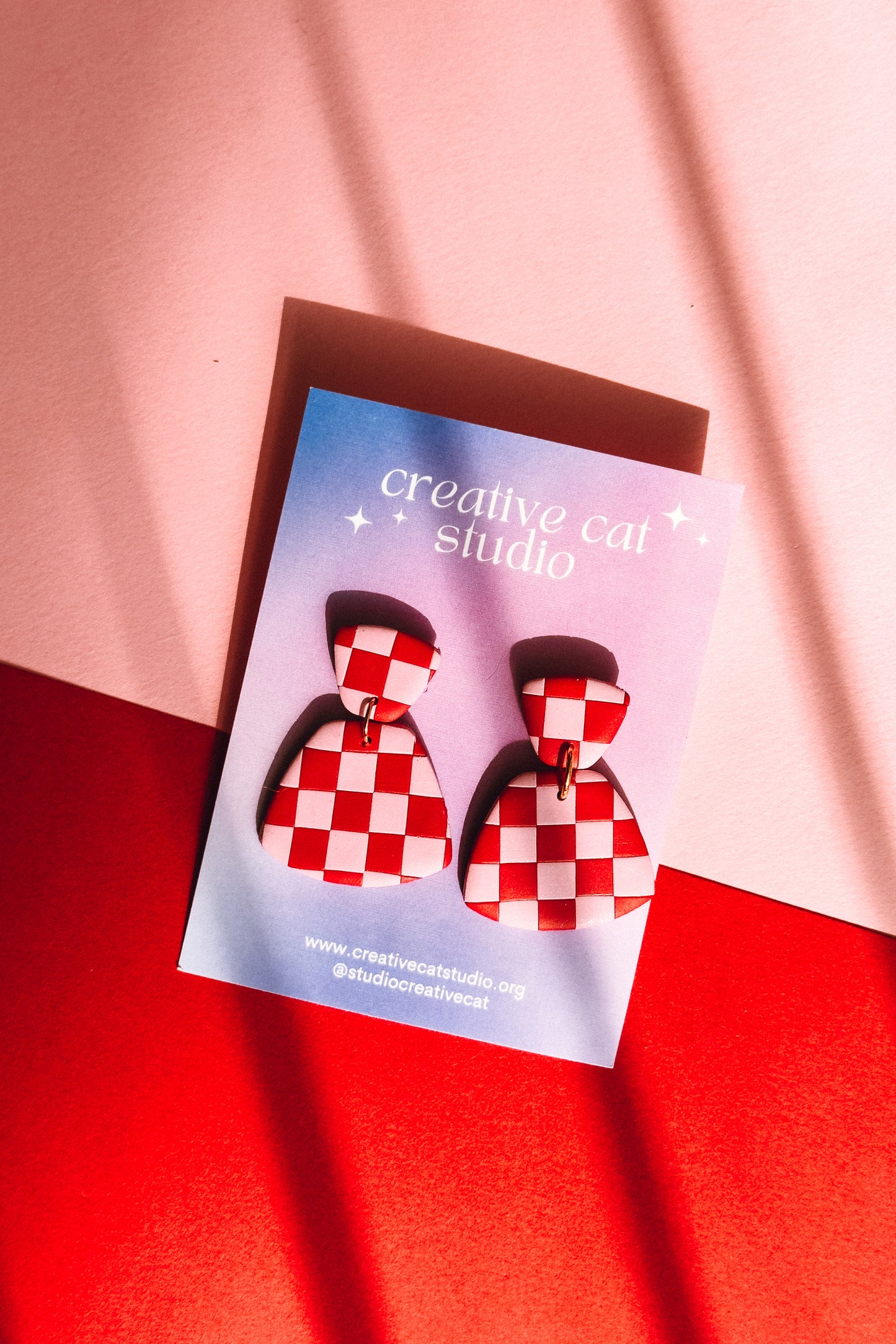 “The Vivienne” Checkered Stud