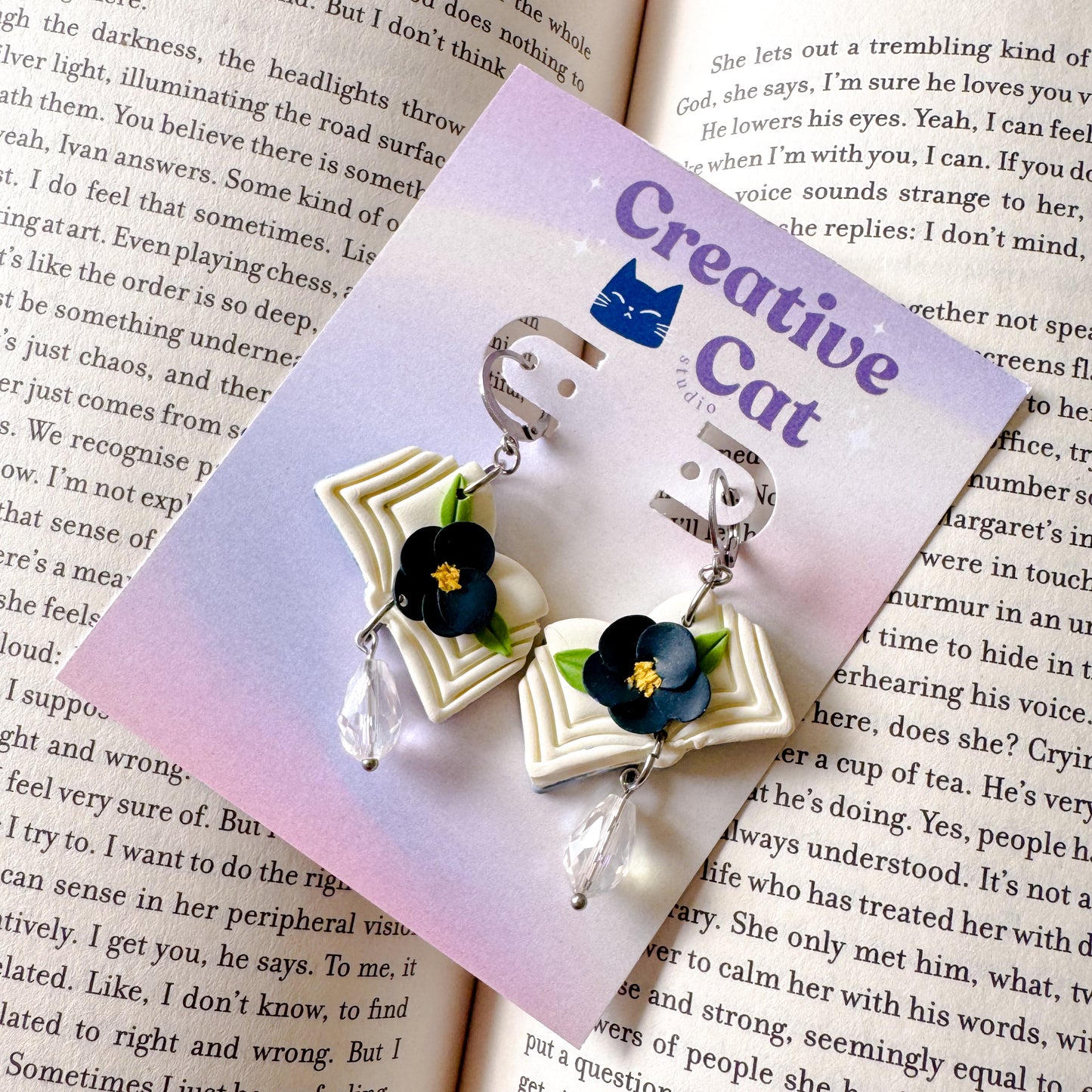 Book earrings