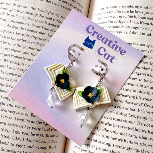 Book earrings