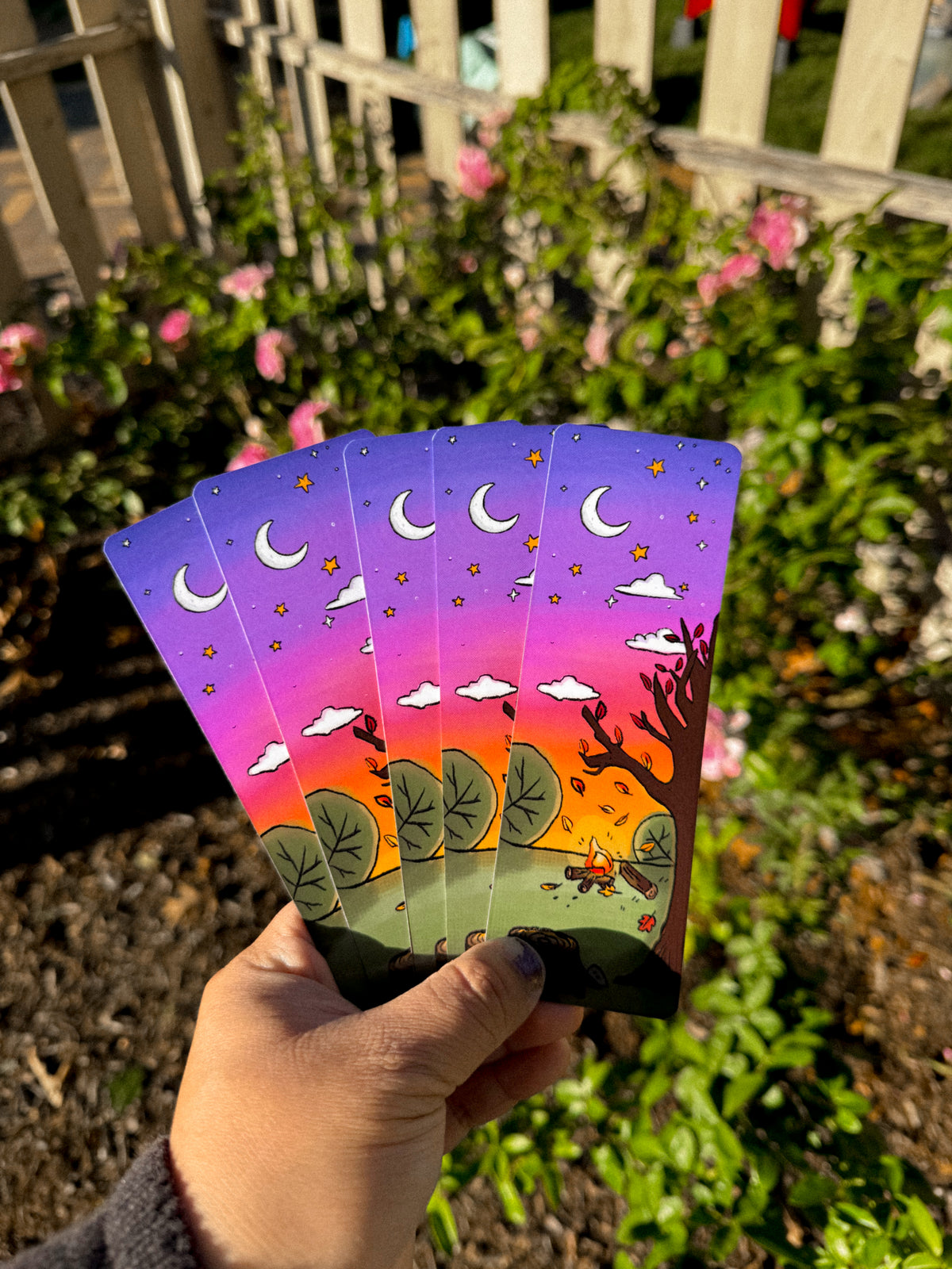 Fall Campfire Bookmark