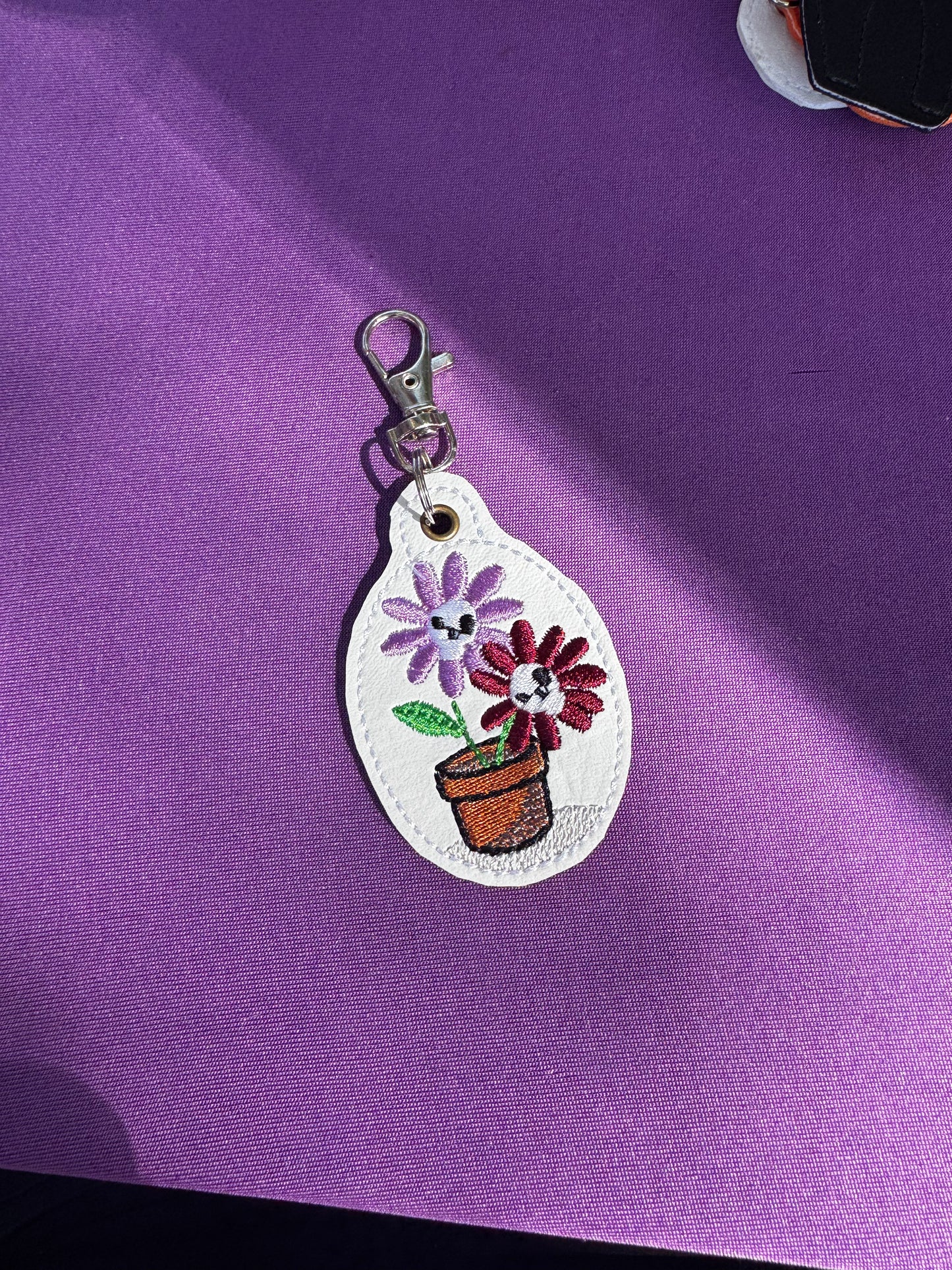 Skull Flower Keychain