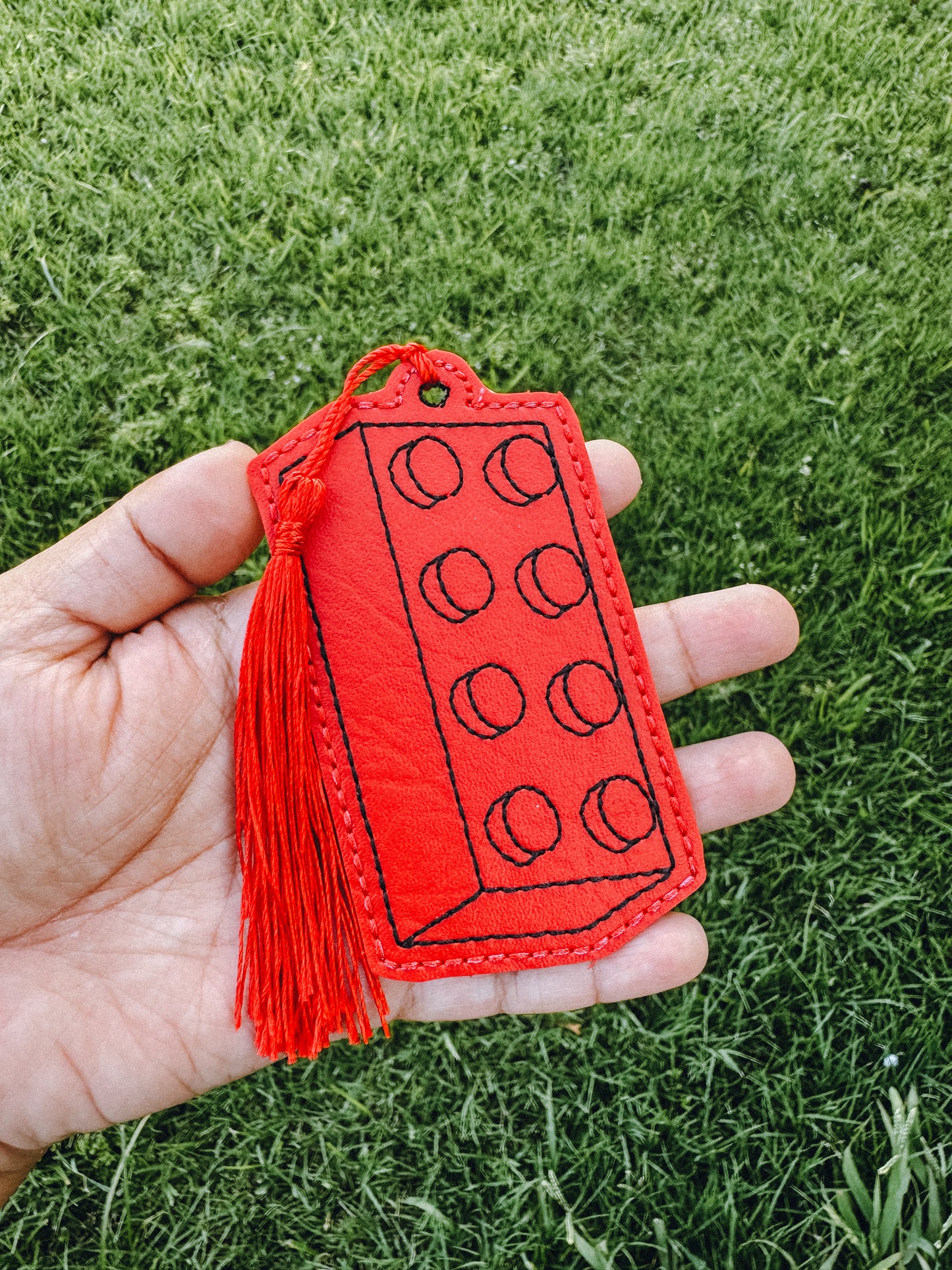 Building Block Vinyl Bookmark