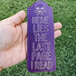 Tombstone Vinyl Bookmark