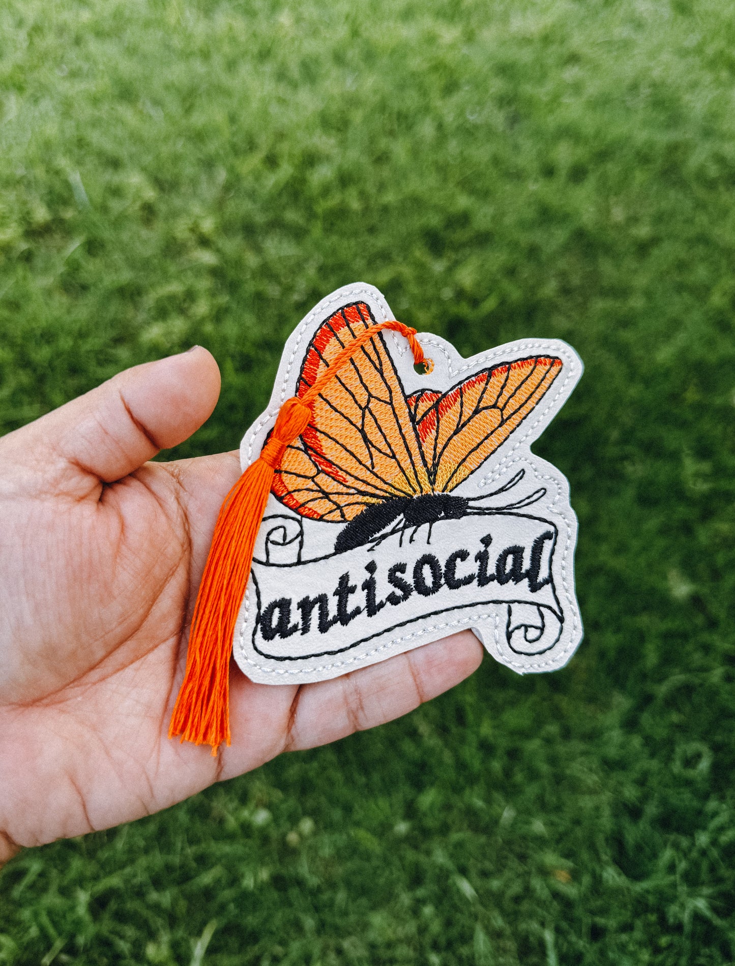 Antisocial Butterfly Vinyl Bookmark