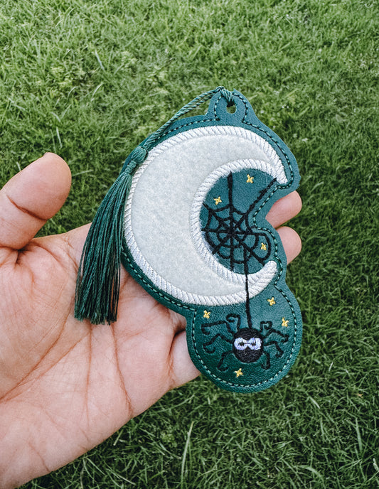 Moon Vinyl bookmark- Green