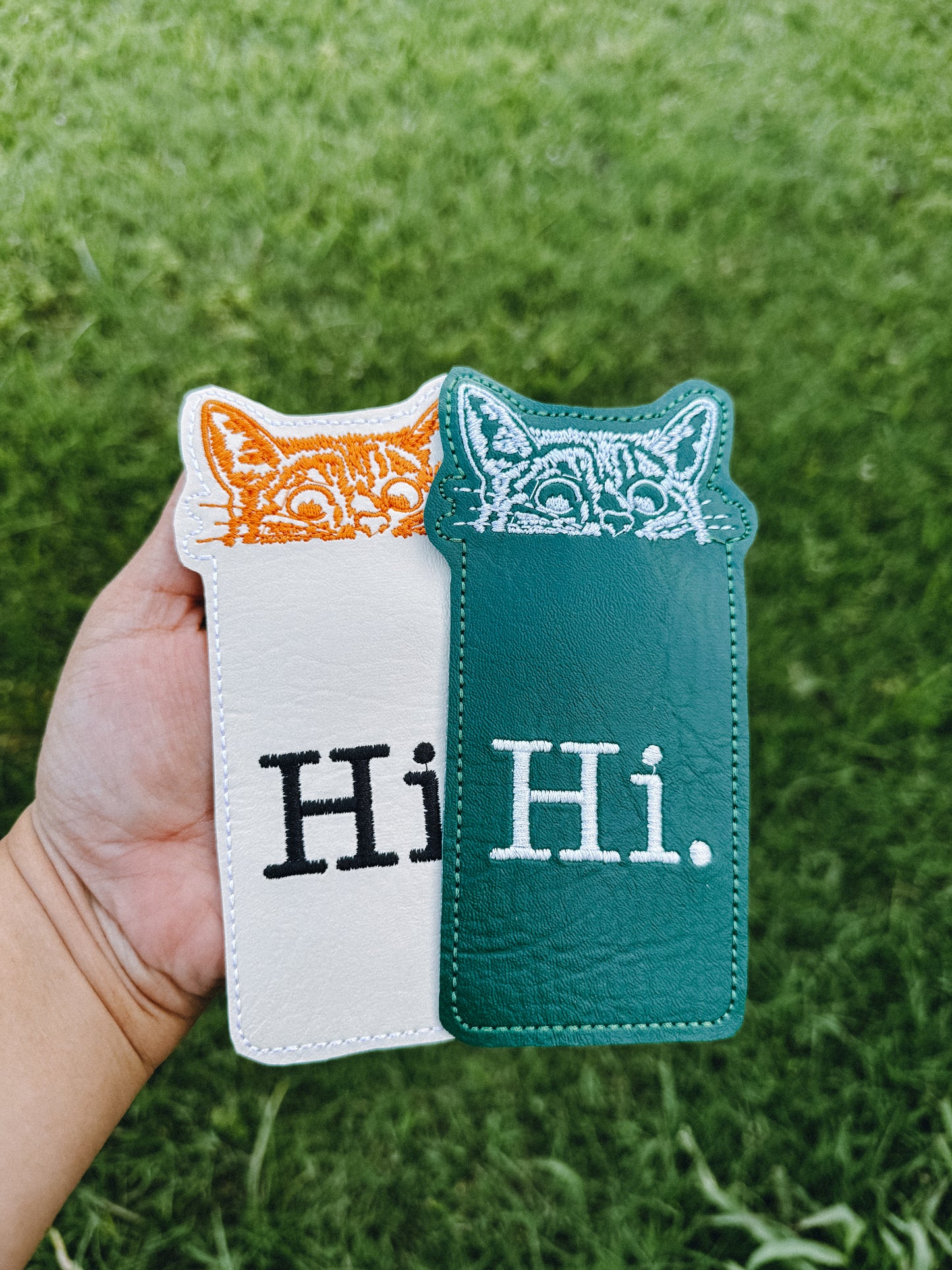 Hi Cat Vinyl Bookmark